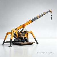 Grue araignée compacte professionnelle télécommandée avec fixation pour verre, idéale pour l'aménagement de centres commerciaux et les zones minières