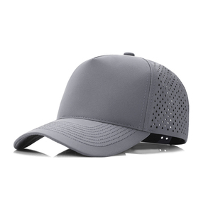 Casquette de baseball à 5 panneaux avec logo personnalisé, découpée au laser, perforée, imperméable, séchage rapide, légère, pour la course à pied, pour femmes et hommes - Product Image 5