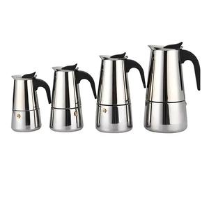 Nouvelle <span class=keywords><strong>cafetière</strong></span> moka en aluminium de style italien classique de haute qualité, 200 ml, avec poignée en bois et couvercle en verre, vente en gros - Product Image 3