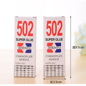Colle super forte Shenyu 502 8g, adhésif cyanoacrylate, collage instantané et puissant pour la réparation de chaussures et de fournitures de bureau - Product Image 1