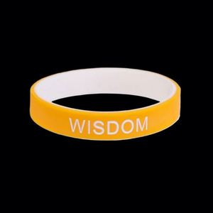 Pulsera de Silicona de Alta Calidad con Mensajes de Modestia, Sabiduría, Valour, Bondad y Honesty - Product Image 4