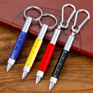 Stylo multifonctionnel 6-en-1 en métal pour extérieur, avec tournevis, règle courte, écran tactile 1,0 mm et porte-clés – Nouveauté - Product Image 1