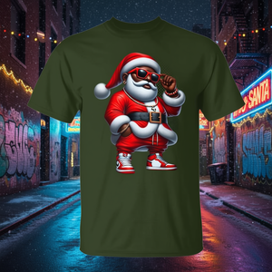 Camiseta Cool Hip Hop Santa Christmas, diseño de estilo callejero, unisex, talla para adultos - Product Image 3