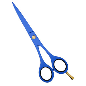 Ciseaux professionnels de coiffure en titane bleu de qualité supérieure, taille 6, pour salon de coiffure, bord tranchant comme un rasoir, durables pour la coupe de cheveux - Product Image 3