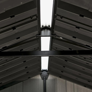 Casetta da Giardino Keter Oakland 229x287x242H cm Grigio Effetto Legno Spazzolato Duotech Soluzione di Stoccaggio - Product Image 4