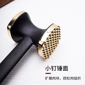 <b>Meat</b> Tenderizer Zinc Alloy Nylon Reinforced Double Sided Steak Hammer Kitchen Tool For <b>Meat</b> Pounding Garlic Smasher - Product Image 4
