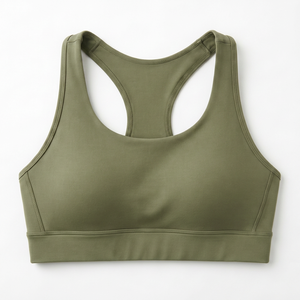 Soutien-gorge de sport sans coutures à maintien élevé, respirant, séchage rapide, avec logo en maille sur le devant, idéal pour le yoga, la course et le fitness - Product Image 1