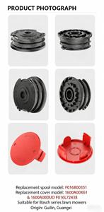 1600A00X61 1600A00DU0 F016L72438 Bobine avec couvercle 6Cap de rechange pour tondeuse BOSCH ART 30-36 LI GrassCut36 ART 24 ART 27 ART 30 - Product Image 3