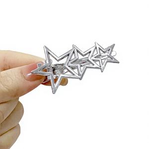 Pinza para el pelo con diseño de estrella hueca, clip lateral de moda para flequillo y <span class=keywords><strong>cabello</strong></span> suelto, de aleación de zinc galvanizada, estilo japonés y coreano para <span class=keywords><strong>mujer</strong></span> - Product Image 1