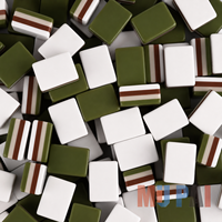 Ensemble de Mahjong de Luxe Vert Forêt 160 Tuiles 4 Couches Acrylique Motif Grain de Bois Designer Vente en Gros B2B pour Salle de Jeu