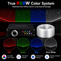 Kit de plafonnier à fibres optiques 25W RGBW avec 600 étoiles et 12 canaux de météores