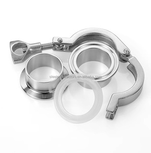 SS 304 Sanitär 6 zoll Weld Ferrule + Tri Clamp + Triclamp Dichtung Set - Product Image 1