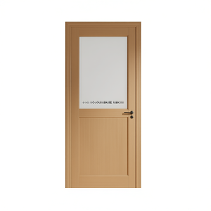 Porte française en bois massif 24x80x5 avec verre dépoli, porte intérieure à panneau, isolation phonique, surface finie - Product Image 1