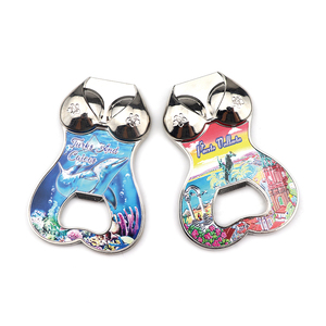 Ouvre-bouteille aimanté en métal en forme de bouteille de bière, souvenir de la Sainte-Marguerite, cadeau touristique de l'île, impression personnalisée sur feuille métallique - Product Image 4