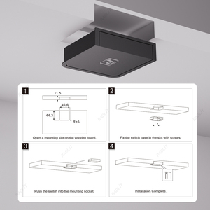 穿透式运动传感器调光开关 扫手式 RF 2.4G 无线触摸 5V 12V 24V ON/OFF 适用于 LED 灯条照明 - Product Image 5