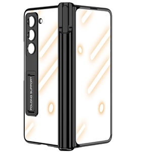 Pour Samsung Galaxy <span class=keywords><strong>Z</strong></span> <span class=keywords><strong>Fold</strong></span> 6 5 <span class=keywords><strong>4</strong></span> étui transparent <span class=keywords><strong>avec</strong></span> poche <span class=keywords><strong>S</strong></span> <span class=keywords><strong>Pen</strong></span> support de film trempé couverture magnétique de protection complète - Product Image 2