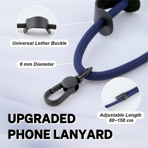 Long cordon de cou universel antivol en polyester durable pour téléphone portable, réglable, pour iPhone et <span class=keywords><strong>Android</strong></span> - Product Image 2