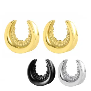 316L Stainless Steel Saddle Ear Plugs Expander Ear Gauges Weights Flesh Tunnel Piercing Body Jewelry Ohrengewichte