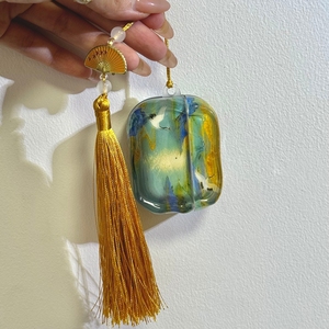 Funda Protectora para Auriculares con Diseño de Montañas y Agua al Estilo Chino, con Colgante, para <span class=keywords><strong>AirPods</strong></span> 1 o <span class=keywords><strong>2</strong></span>, 4 Pro, <span class=keywords><strong>2</strong></span> Pro, 3 - Product Image 5