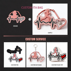 Bolsa Transversal Feminina de Couro Vegano Estilosa com Logo Personalizado, Nova Coleção de Bolsas de Ombro Femininas Estilo <span class=keywords><strong>Anime</strong></span> Ita <span class=keywords><strong>Bag</strong></span> - Product Image 1