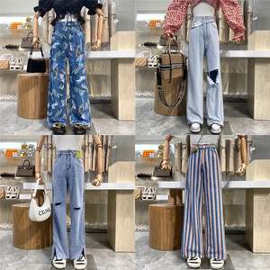 2025 vente chaude été décontracté XL <span class=keywords><strong>taille</strong></span> femmes jean respirant conception motif uni teint lavable fabrication expédié - Product Image 6