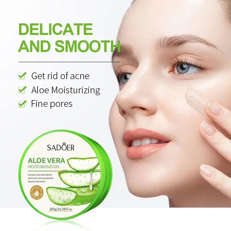 wholesale private label Pure aloe vera gel body face skin Whitening Moisturizing Cream Gel Aloe Vera Gel