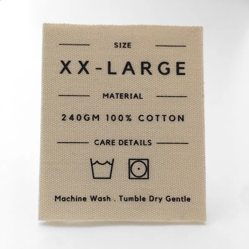 Brand Size Fabric Label Clothes Clothing Cotton Logo Tags For Clothing