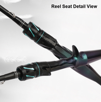 Canne à pêche spinning et casting 2 brins, ultra légère, action modérée, pour la pêche à la truite, au bar et à la perche, 1,5 m - 1,98 m, vente en gros
