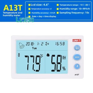 Thermomètre et hygromètre numérique à grand écran Uni-t A12t - Utilisation domestique, chambre de bébé, thermomètre électronique Lexso - Product Image 5