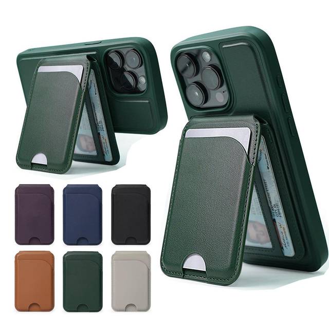 Multifunctional Customizable Card Holder Wallet RFID Blocking Foldable Stand Sleeve Practical Smartphone Protective