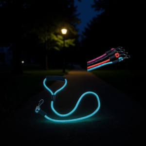 Cordoncino Corto Rotondo Luminoso al Buio da 1,1 cm per Guinzagli per Animali Domestici - Product Image 2