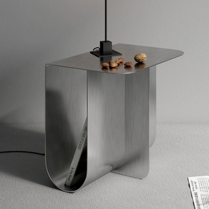 Kinnos Bắc Âu Thiết Kế Sáng Tạo Thép Không Gỉ Góc Cuốn Sách Lưu Trữ Giá Phòng Khách Hiện Đại Sofa Cạnh Bàn Cà Phê Đặt Bảng - Product Image 1