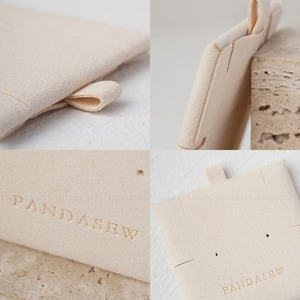 PandaSew Pochette à bijoux de luxe en microfibre avec logo personnalisé, fermeture à bouton-pression et insert de protection - Product Image 5