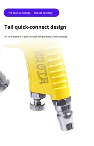 Pistola de Pulverización Neumática Manual de Aleación de Aluminio para Pintura Automotriz, Alta Atomización y Alta Presión, Recipiente Superior e Inferior - Product Image 4