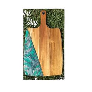 Planche à découper en bois émaillé, planche à fromage en résine souple - Product Image 1