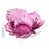 Rosa Ahornblatt geformte Tee licht glas Kerzenhalter Rose rot Kerzenhalter Geschenk für die Hochzeit
