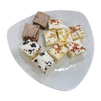 Berbagai macam Crispy Nougat - Strawberry, Blueberry, coklat, susu, mangga, rasa oranye & kelapa