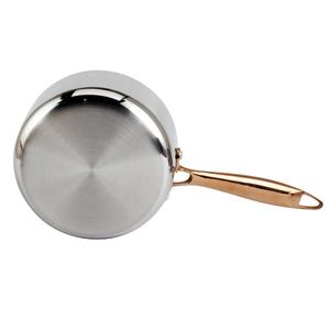 Mini Sartén para Salsas de Acero Inoxidable con Mango Ergonómico y Tapa, Compatible con Inducción - Product Image 6