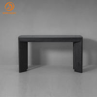 Table rectangulaire en chêne naturel de style moderne, table console en bois massif de luxe, meubles de maison