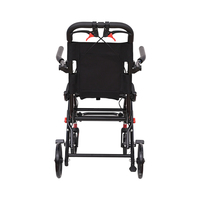 Fauteuil roulant pliable pour adultes, ergonomique, avec frein manuel, léger, portable, pour personnes âgées et handicapées