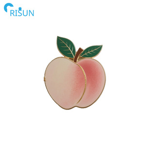 Pin de broche de esmalte de melocotón bonito de fruta personalizada gradiente personalizado Eat Me Pin de culo de melocotón jugosos melocotones suave esmalte duro Pin de solapa insignia - Product Image 6