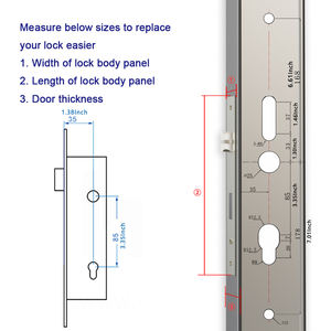 Winfree स्मार्ट नई शैली स्लिम एल्यूमीनियम संकीर्ण प्रोफ़ाइल लॉक फिंगरप्रिंट कीपैड पासकोड लिंक पासकोड टुया वाईफाई स्मार्ट दरवाजा लॉक - Product Image 5