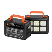 Dernier modèle de batterie externe portable de grande capacité pour le camping en plein air, 20000mAh-100000mAh, avec câble intégré et lumière LED