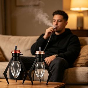 Modern Portable Travel Hookah for Smoking Mirror Stainless Steel Chicha <b>Sheesha</b> Spider in Color Box with Soft Smoke - Product Image 2
