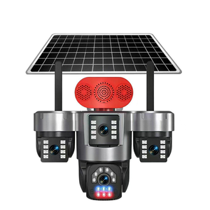 Cámaras de seguridad IP solares 4G con batería integrada, tres lentes, 4K, AOV, PTZ, detección humana, seguimiento automático, cámara CCTV de red para exteriores - Product Image 1