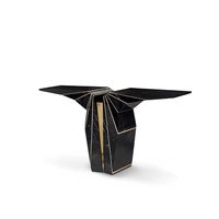 Table console moderne de luxe en marbre noir royal avec décoration d'entrée de haute qualité pour la maison ou l'hôtel pour le couloir et le salon
