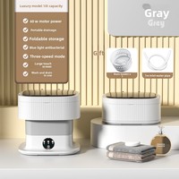 Lave-linge pliable étanche avec fonction d'essorage intégrée, mini lave-linge portable pour sous-vêtements et chaussettes, gadget de nettoyage