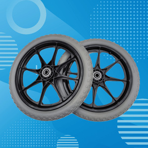 Ruedas de espuma de poliuretano sólido sin aire de 16 pulgadas Cheng Jin para silla de ruedas, ayuda de movilidad manual - Product Image 1