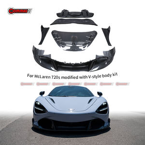 Kit de carrocería de fibra de carbono seca estilo Vors para McLaren 720S: Labio delantero, labio trasero, guardabarros y faldones laterales. - Product Image 1