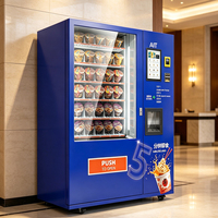 Máquina Expendedora Automática de Fideos Instantáneos con Dispensador de Agua Caliente, Pago con Tarjeta, Kiosco de Ramen de 6 Niveles para Áreas Públicas de Alto Tráfico